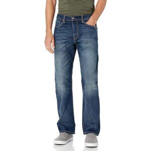 Levi's Men's 569 Loose Straight Fit Jeans stretch size 44X32 dark.